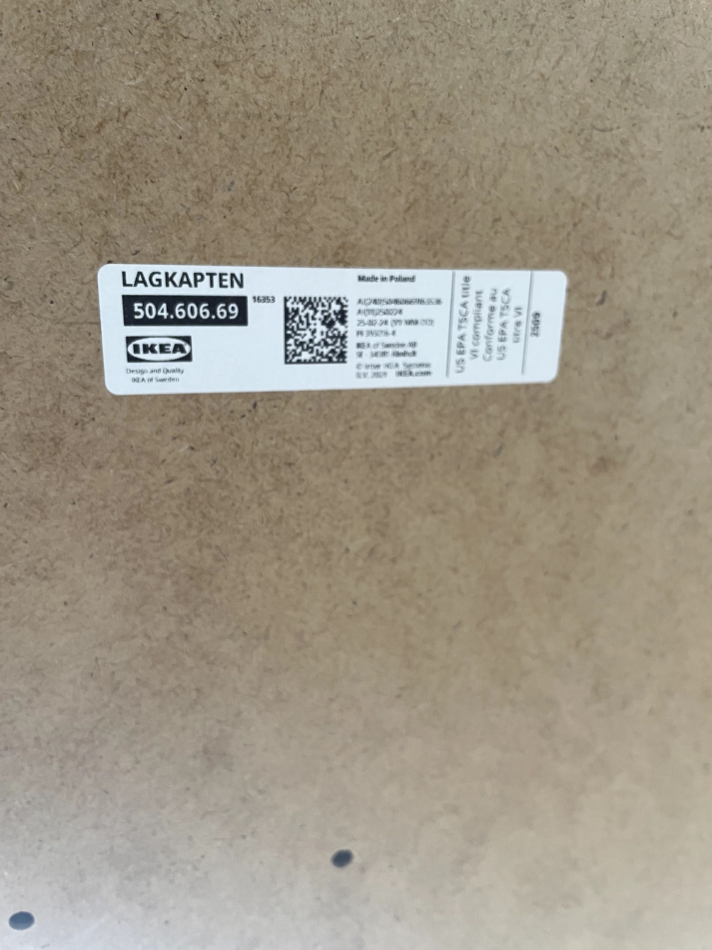 Biurko IKEA LAGKAPTEN 120x60cm, imitacja dębu, czarne nogi