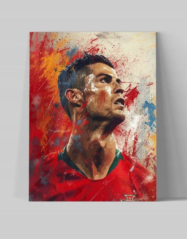 Obraz na płótnie Cristiano Ronaldo CR7 w nowoczesnym stylu 90x120 cm