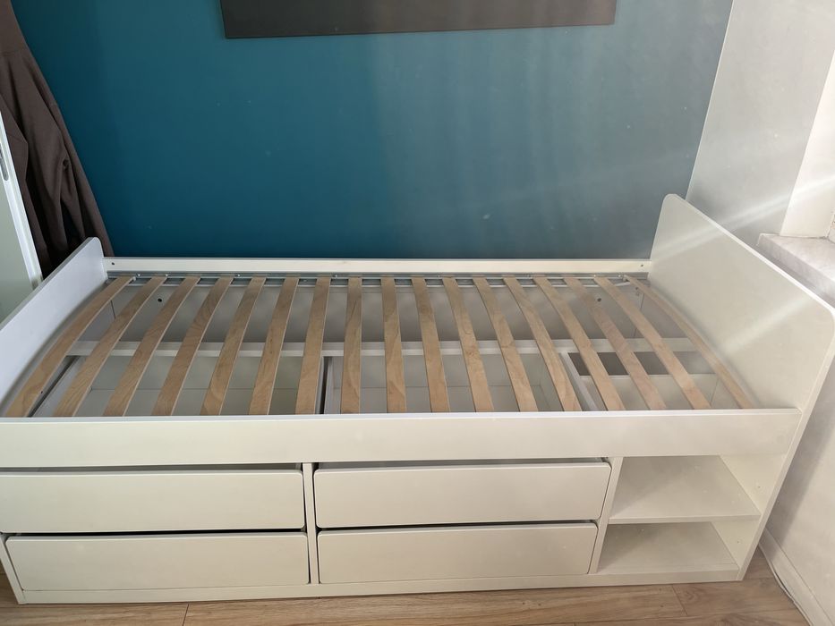 IKEA łóżko SLAKT z szufladami 90x200