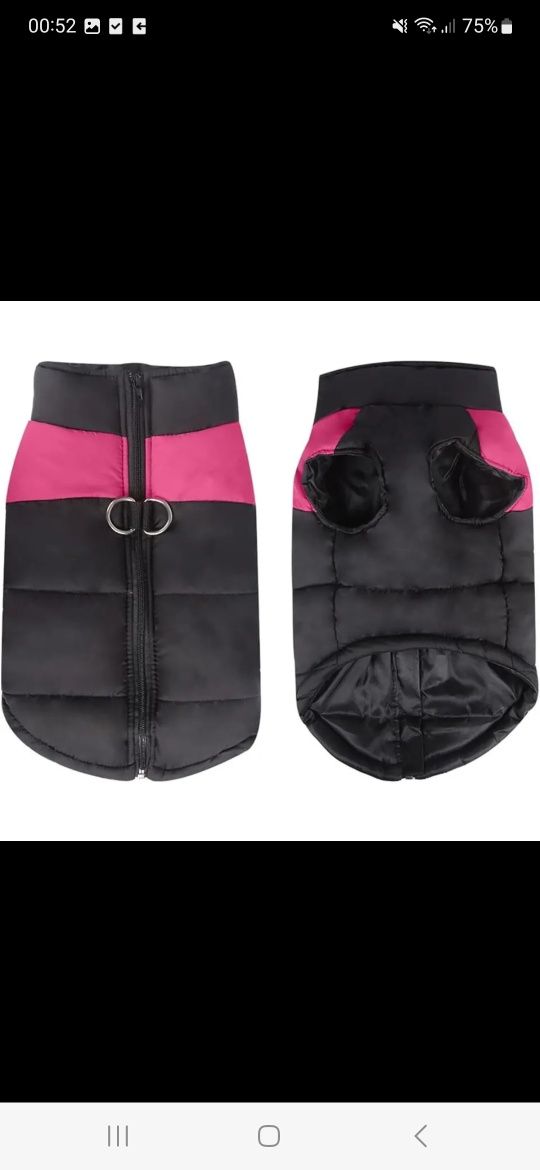Nowa kurtka dla psa wodoodporna zimowa kurteczka ubranko czarna xl