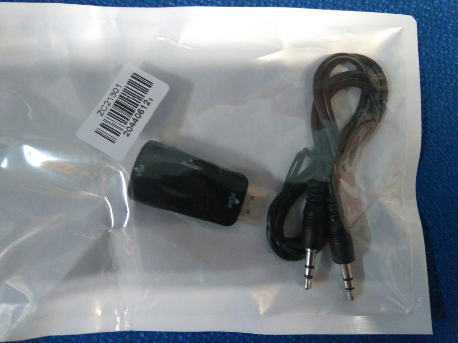 Conversor hdmi para vga com som 2 versões