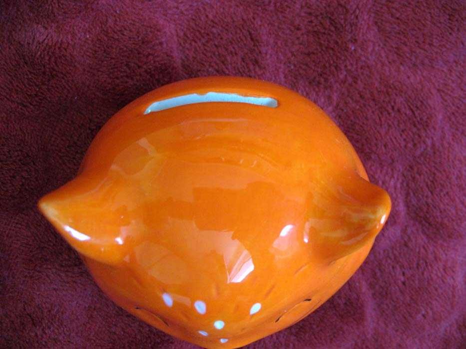 Lis - rudzielec - skarbonka - 7 x 9 x 7 cm Porcelana