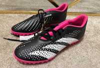 Adidas Predator Accuracy 4 buty piłkarskie czarne różowe halówki r. 46