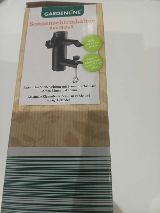 Uchwyt stojak Gardenline z metalu na balkon