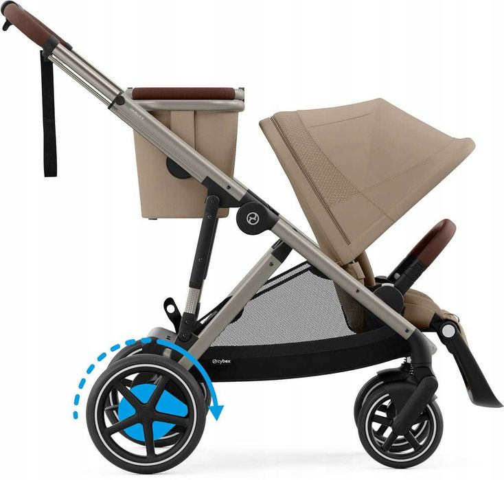 Cybex e-Gazelle S TPE wózek dla bliźniąt Almond Beige