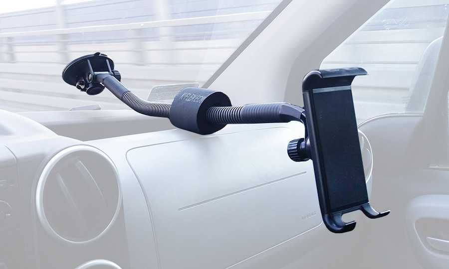 Uchwyt na tablet 7″ - 10.1″ do szyby samochodowej giętkie ramię 50cm