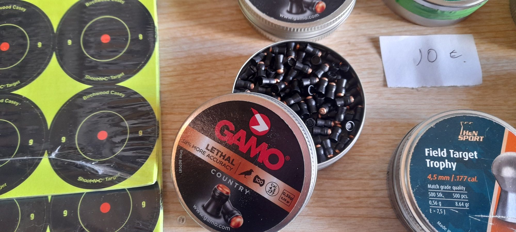 Chumbos alta qualidade calibre 4.5 e alvo reactivo