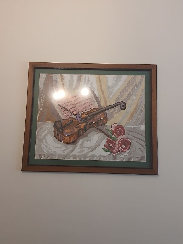 Quadro Ponto Cruz Violino
