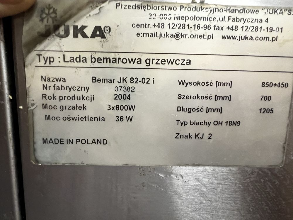 Bemar grzewczy JUKA – stan dobry