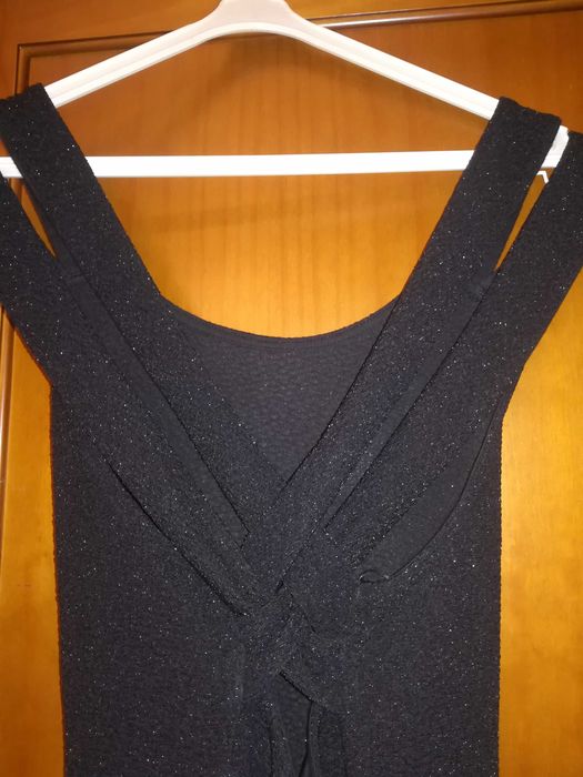 Vestido Mango c/etiqueta Preto c Brilhantes M