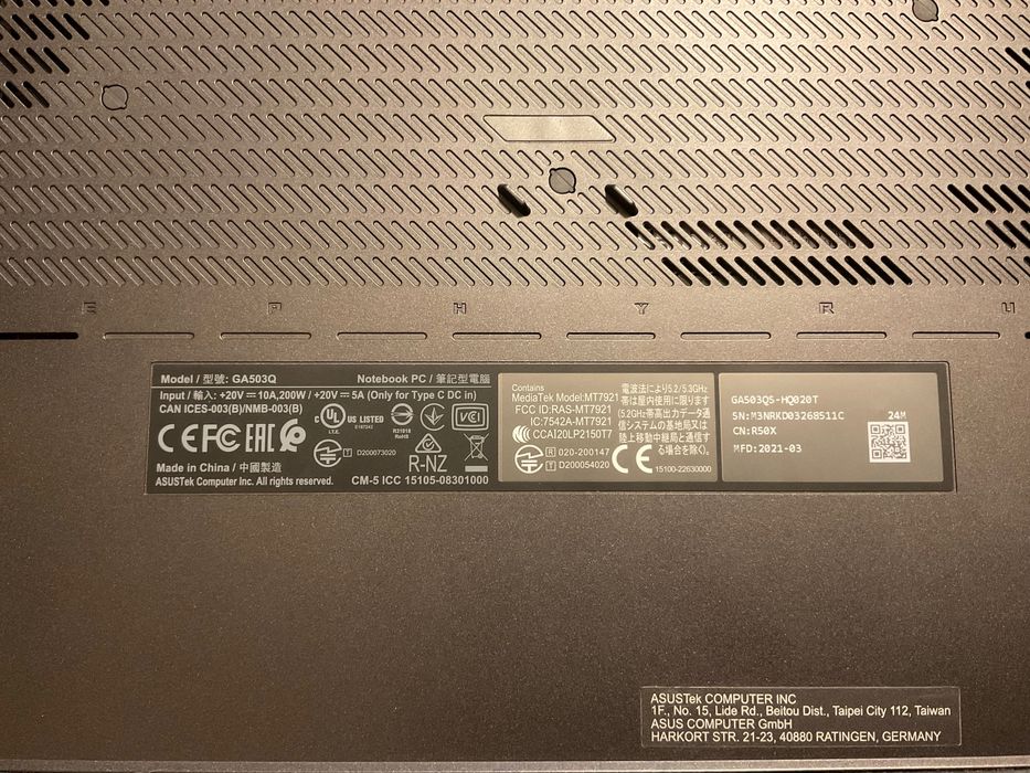 Laptop Asus ROG Zephyrus G15 GA503Q
