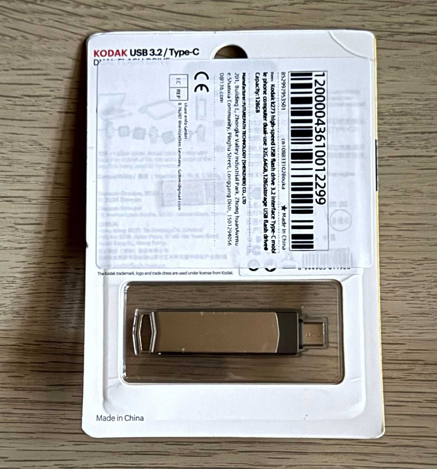 Pendrive 128GB Kodak K273 2w1 USB 3.2 USB-C