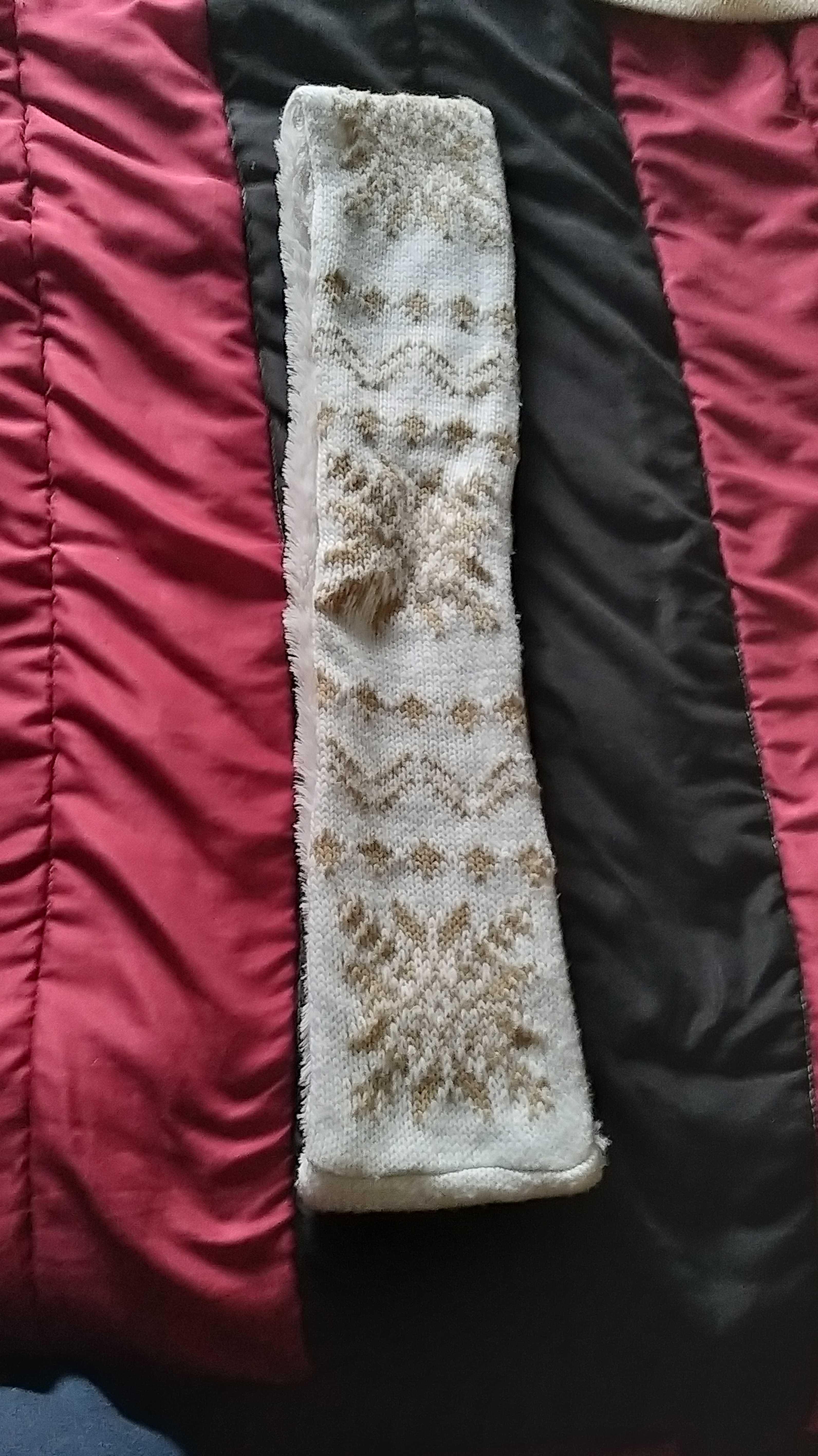 Cachecol fechado Echarpe branco e castanho