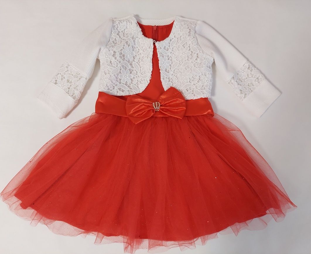 Святкова дитяча сукня червоного кольору, розмір 92
