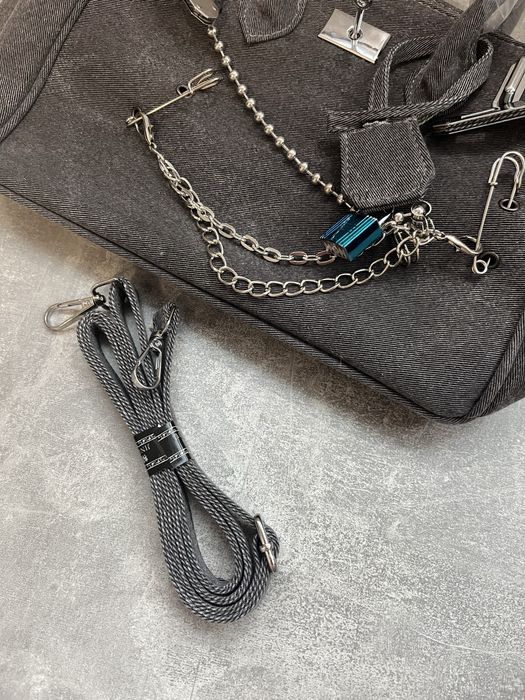 Джинсова сумка з ципами замочками