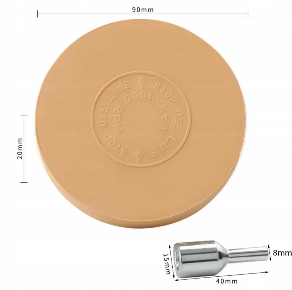 Gumowy Krążek do Usuwania Kleju na Wiertarkę + Adapter