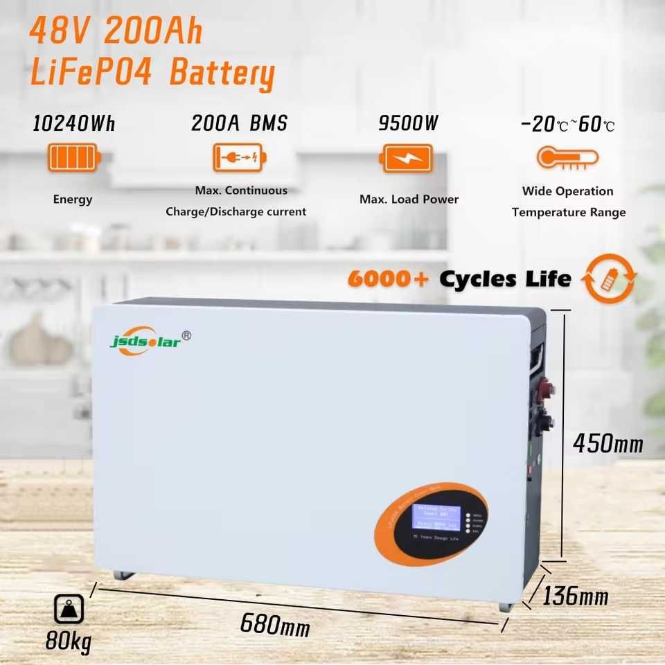 Продам аккумулятор LiFePo4 48V 200A 10кВт jsdsolar НОВЫЙ