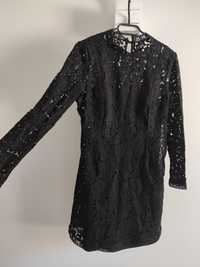 Czarna koronkowa sukienka, Cropp, rozmiar M