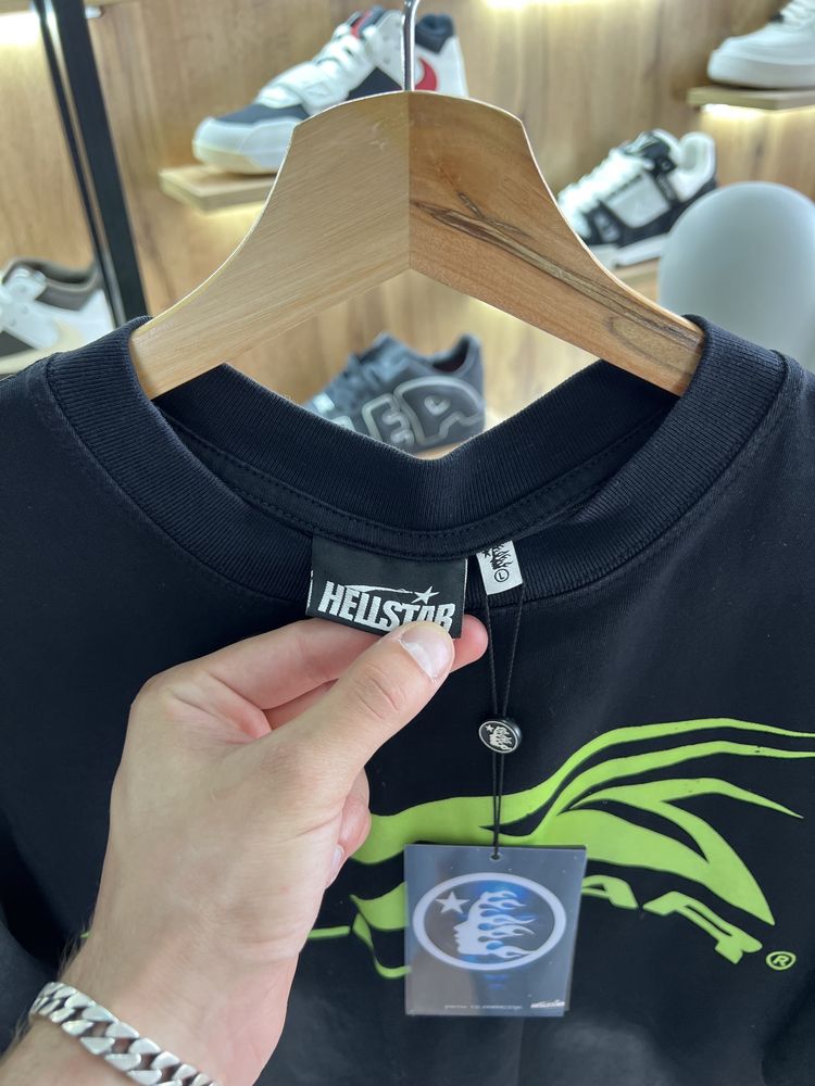 Футболка Hellstar Classic Logo Faded Black / Green