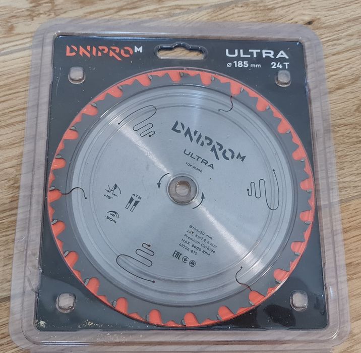 Пиляльний диск Dnipro-M ULTRA 185 мм 20 16 24T