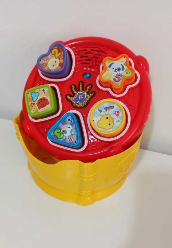 Vtech interaktywny bębenek,sorter,klocki,światło,dźwięk,kształty