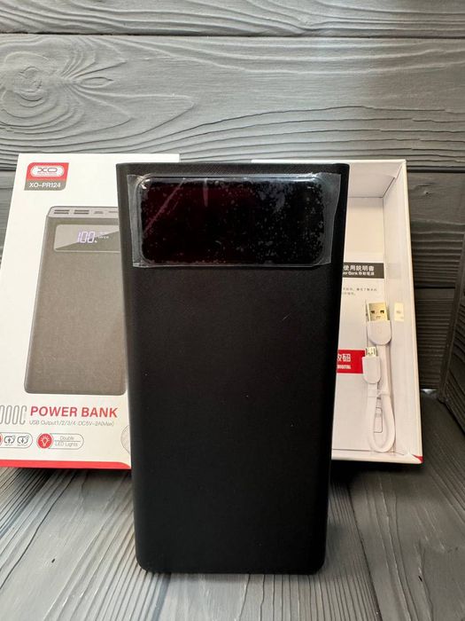 НОВА- XO 40000mAh Black 22.5w PD+Фонарик+Кабели встроєні Гарантія 6м