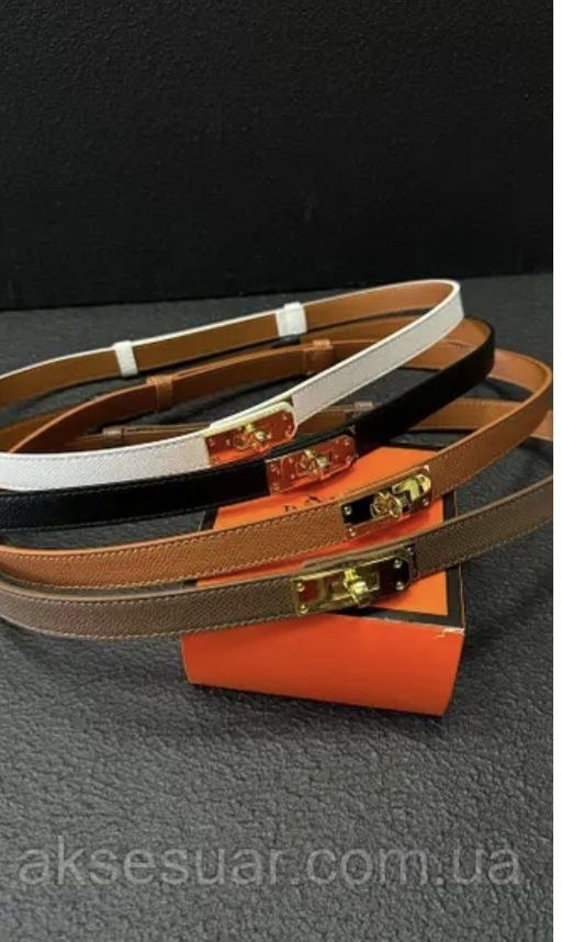 Ремень  hermes чёрный и рыжий