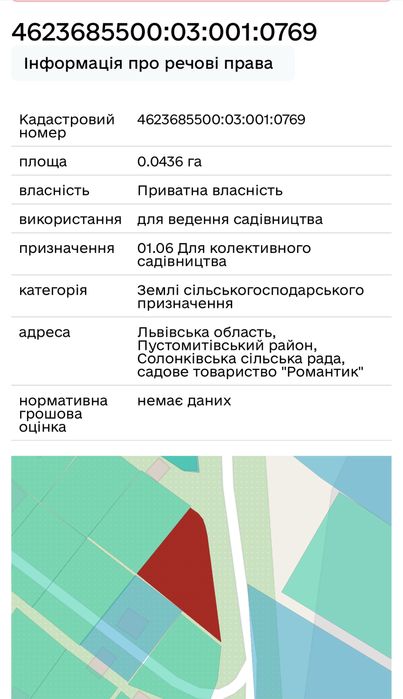 Продаж земельної ділянки 4.36 сот. в с. Липники ціна 9999$.