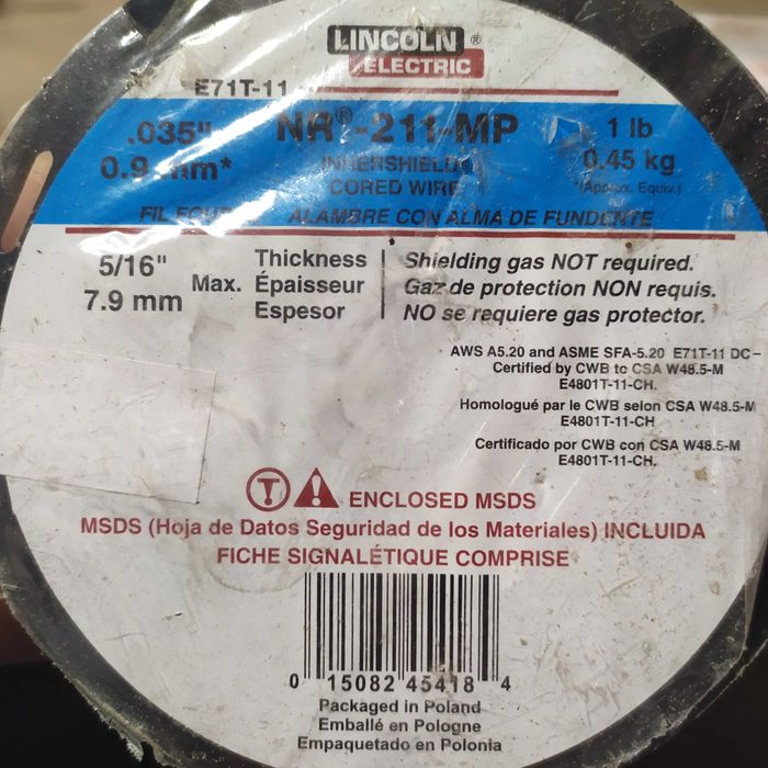 Drut samoosłonowy0,9 mm Bester Lincoln Electric Innershield NR 211-mp