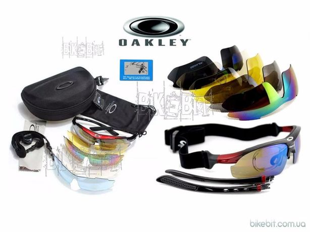 Тактичні армійські окуляри OAKLEY Polarized 5 лінз військові