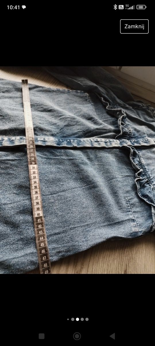 R.S katana koszula jeansowa damska falbanki tunika