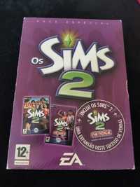 Vende-se pack especial Sims 2,jogo original e expansão Sims na noite