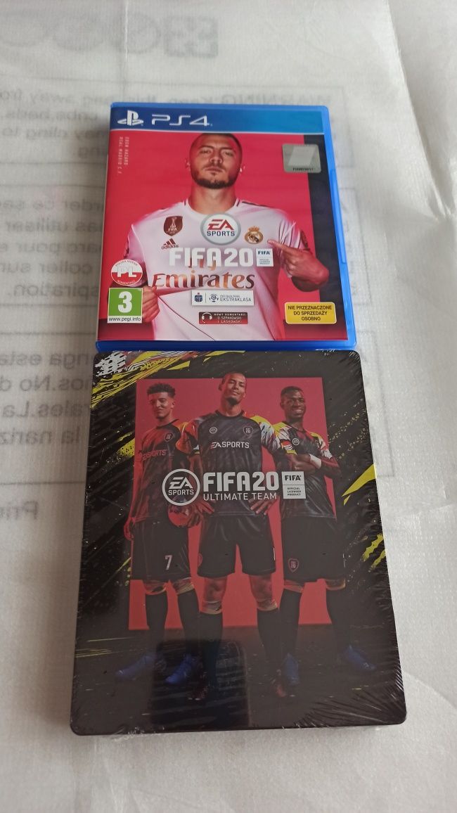 Fifa 20 ps4/ps5 jak nowa+ steelbook nowy folia..