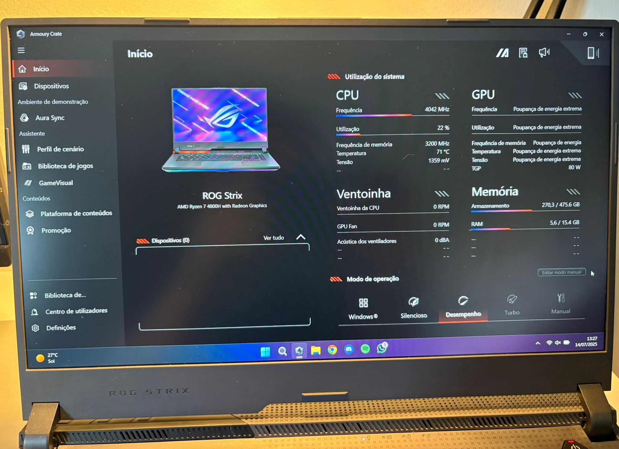 Portátil Gaming ASUS ROG Strix G15 G513IE