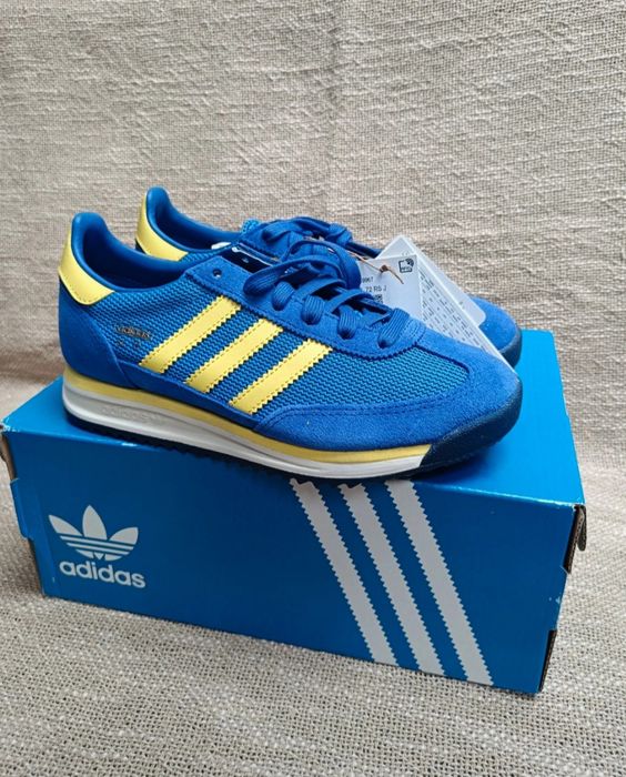 Nowe skórzane buty chłopięce Adidas SL72 rozmiar 37⅓, kolor niebieski