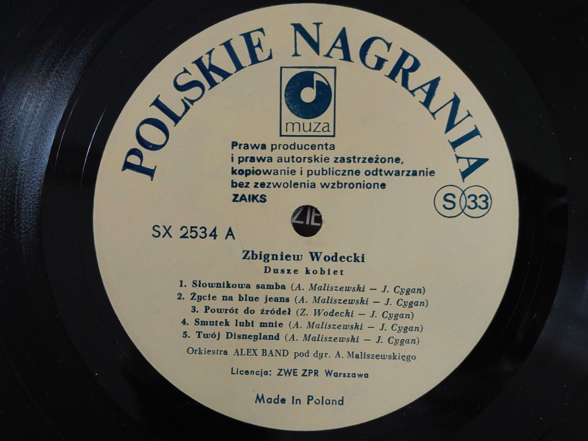Zbigniew Wodecki - Dusze Kobiet 1987 LP Winyl EX