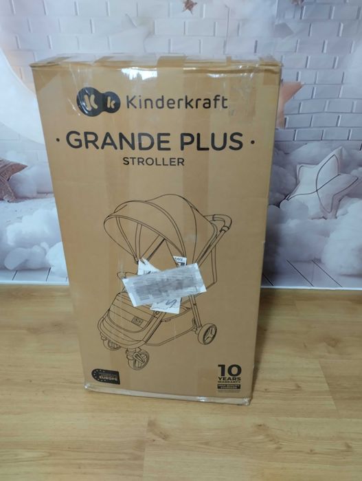 Wózek spacerowy Kinderkraft Grande spacerówka stylowa doo 22 kg duże k