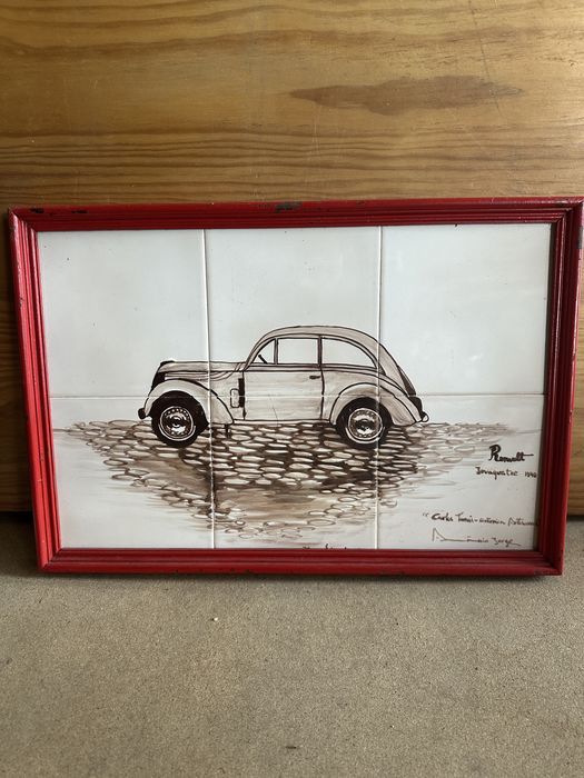 Painel de azulejos emoldurado Renault