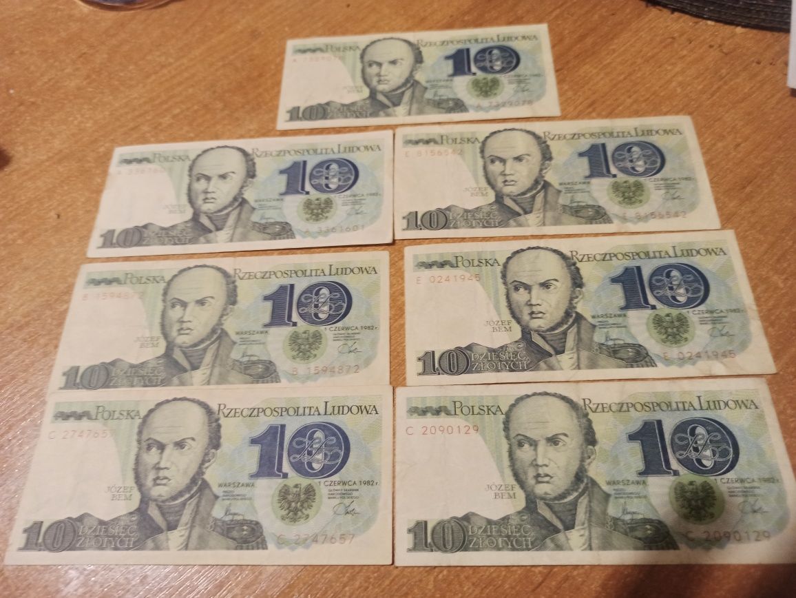 Banknoty PRL 10 zł Bem