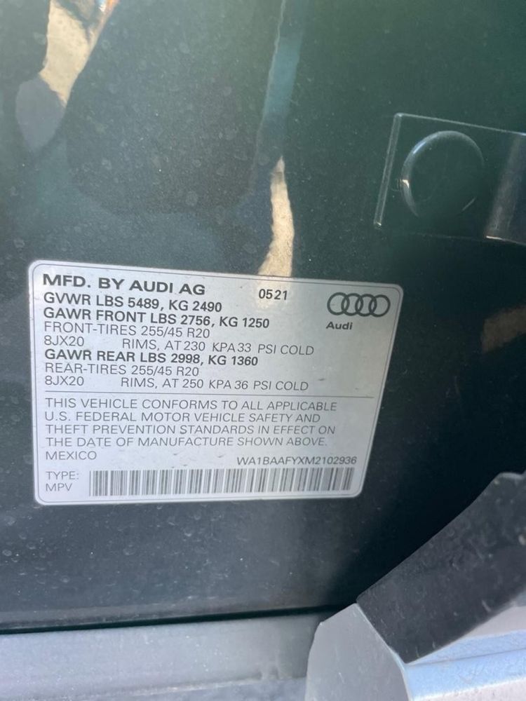 Audi Q5 80a 2021й год в разборе