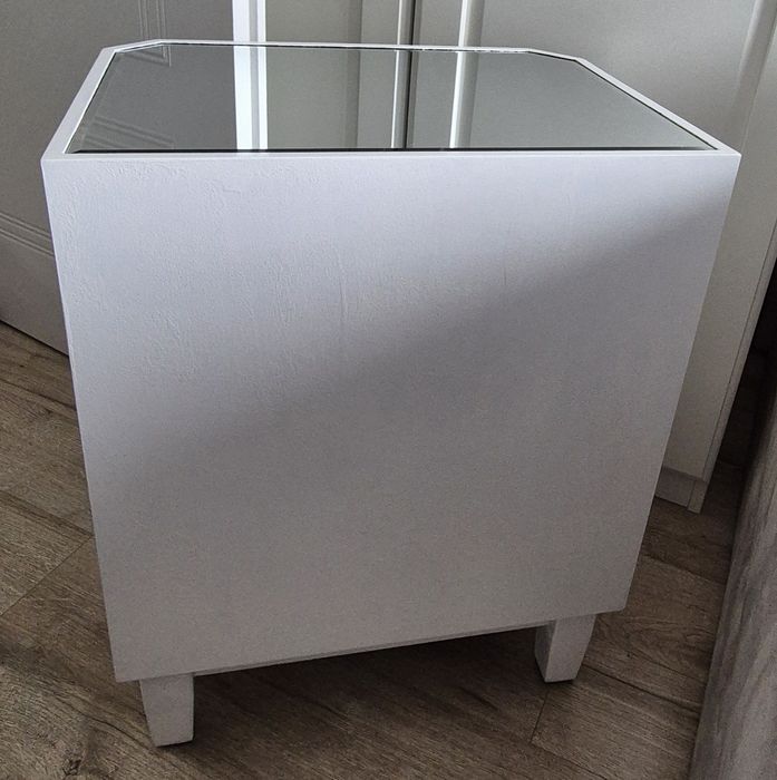 Szafka nocna glamour lustrzana home dwie szuflady głębokie