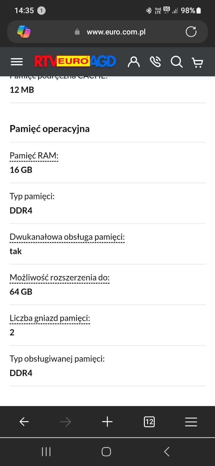 Acer Nitro 50 N50-620 i5-11400F - 16GB RAM