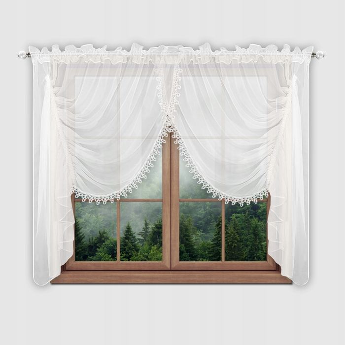 Firana Gotowa Woda 150X400 Firany Woal Gipiura