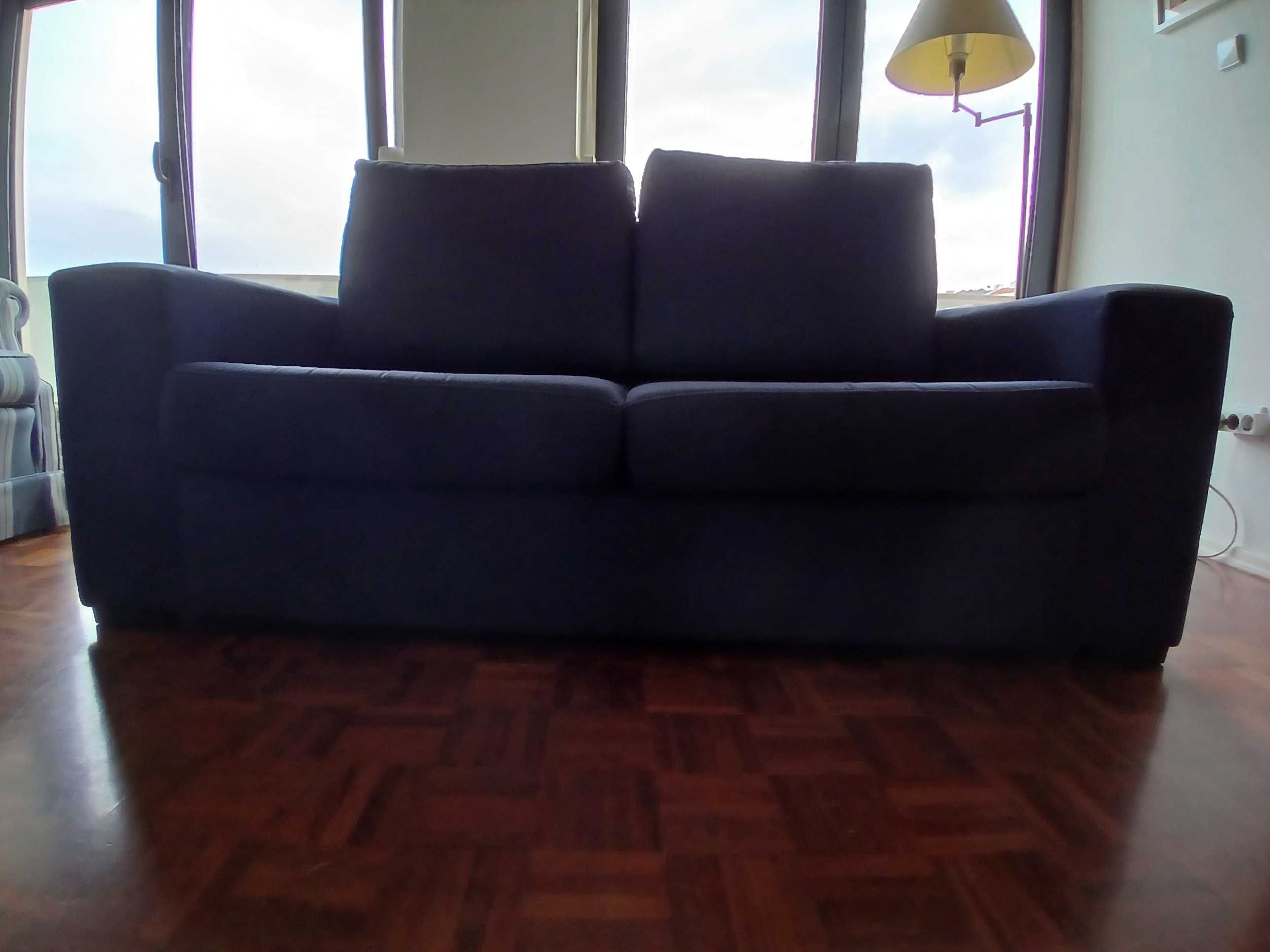 Sofá 2 lugares azul