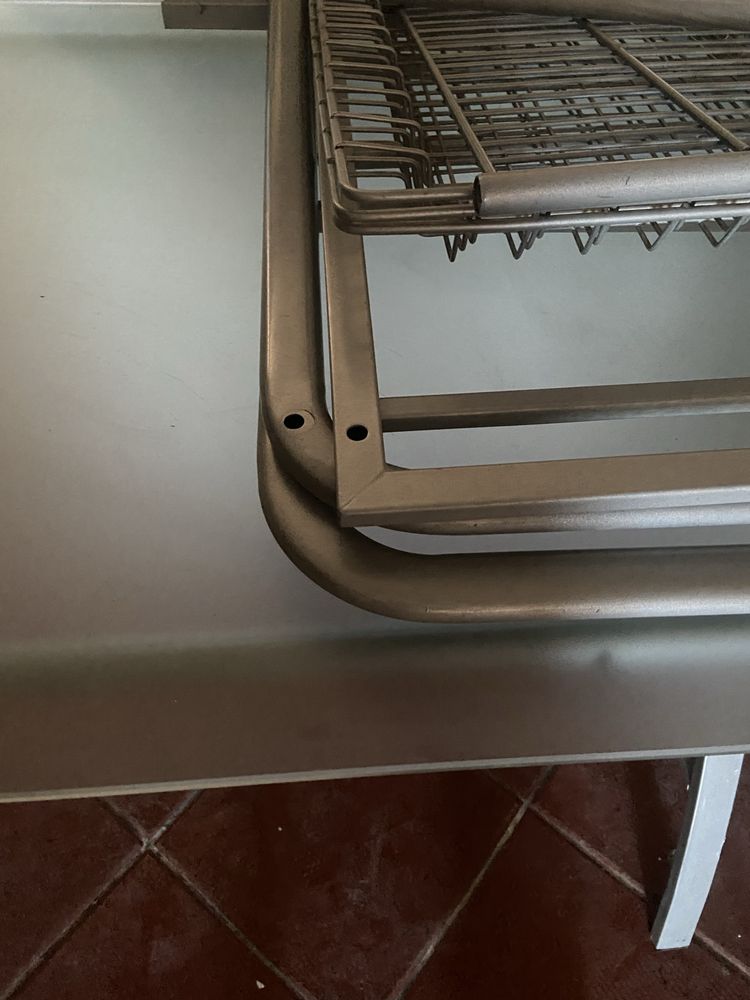 Secretaria com tampo em vidro