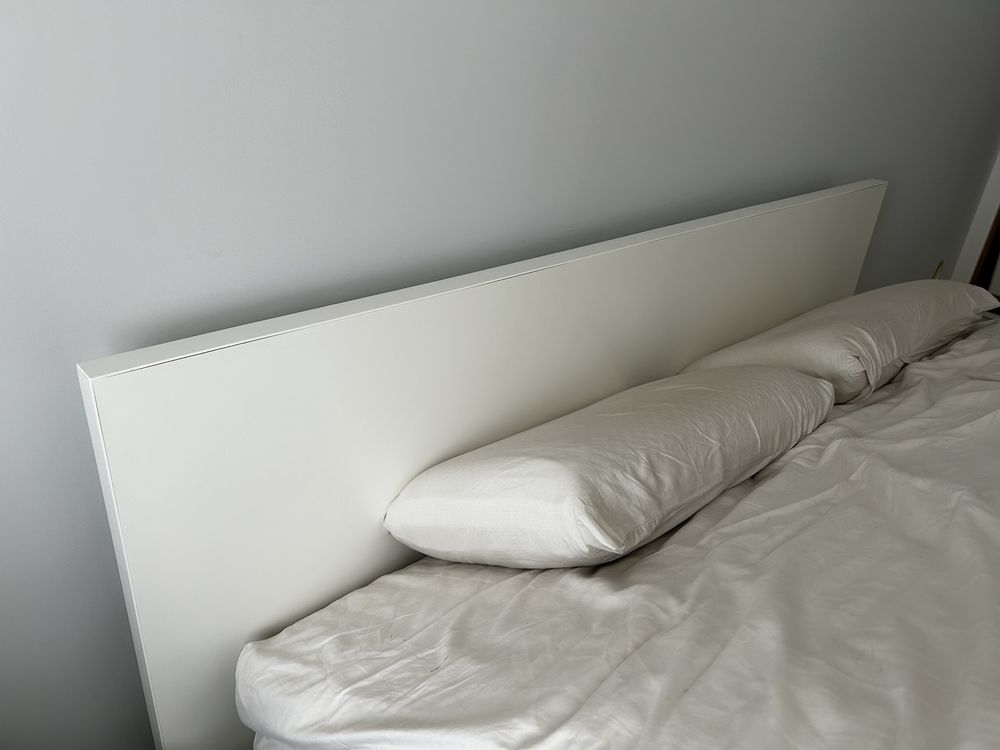 Estrutura cama Malm c/arrumação, branco, 160x200 cm