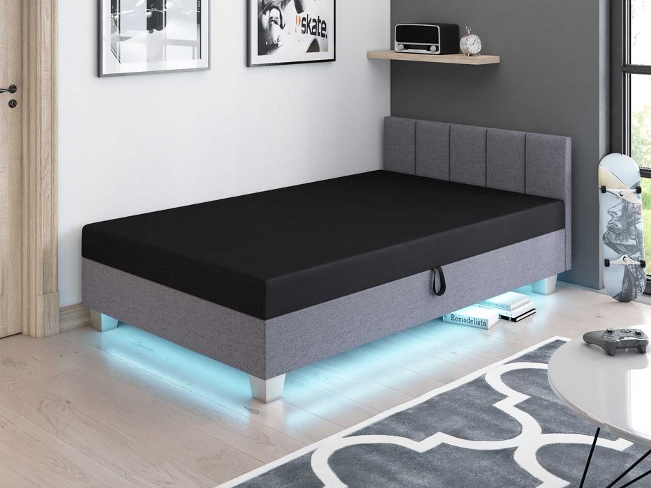 Tapczan tapicerowany Led Dostawa gratis Hit Łóżko dla dziecka Wersalka