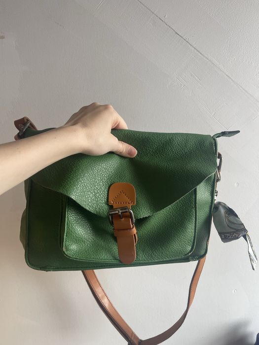 Skórzana torba zielona