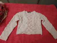 Sweterek krótki biały 128cm