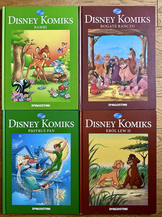 4 książki komiksy Disney Kròl Lew Bambi Piotruś Pan Bogate Ranczo